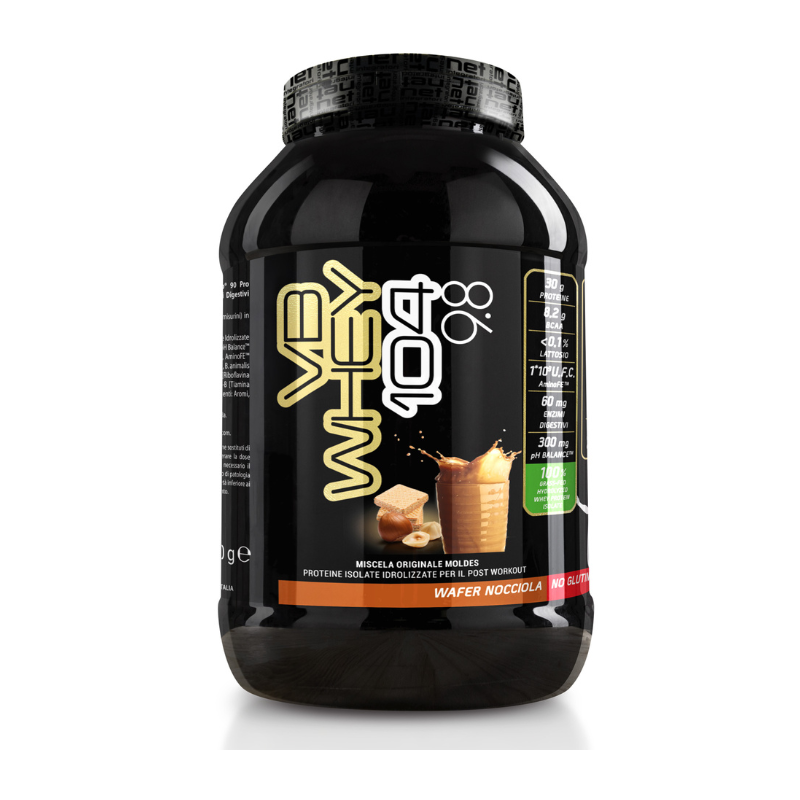 Net Integratori VB WHEY 104 9.8 900g - Integratore di proteine in polvere per la crescita muscolare