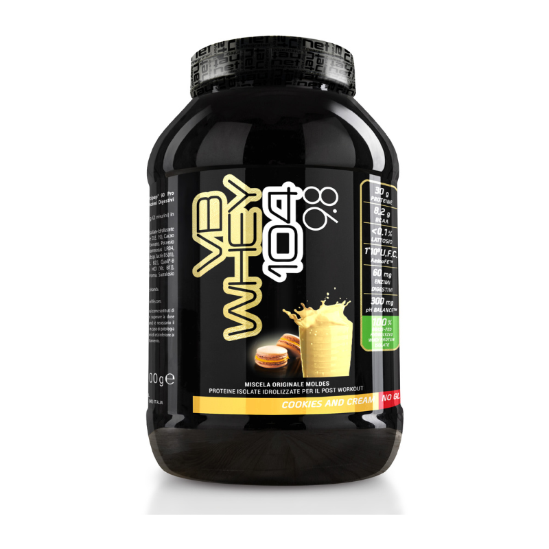 Net Integratori VB WHEY 104 9.8 900g - Integratore di proteine in polvere per la crescita muscolare