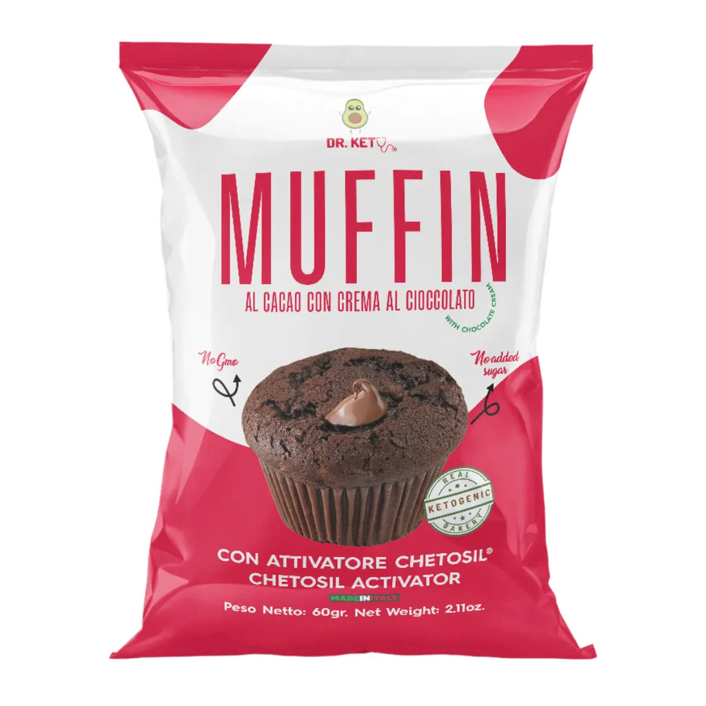 Dr Keto Muffin al Cacao Ripieno di Crema al CIoccolato 🍫