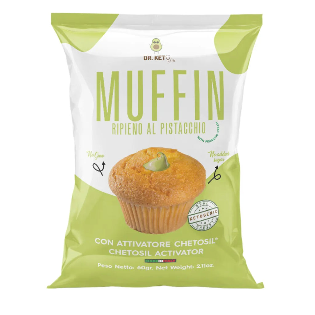 Dr Keto Muffin Ripieno di Crema al Pistacchio