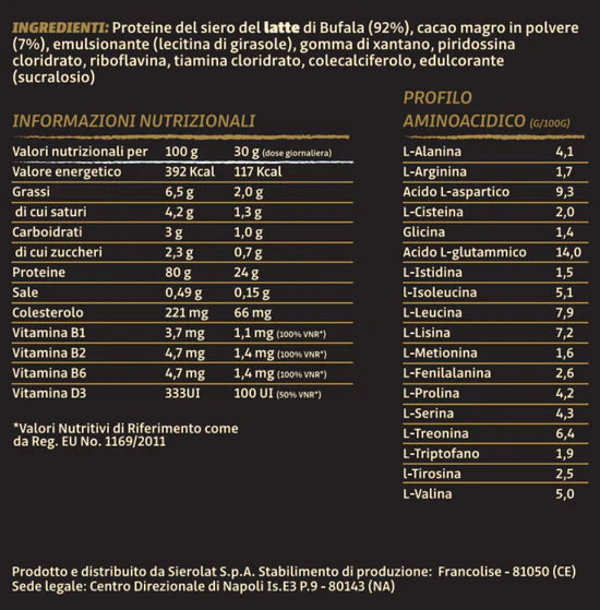 Buffalo Whey +80 High Protein – 3 Gusti Disponibili | Proteine in Polvere