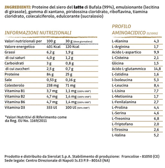 Buffalo Whey +80 High Protein – 3 Gusti Disponibili | Proteine in Polvere