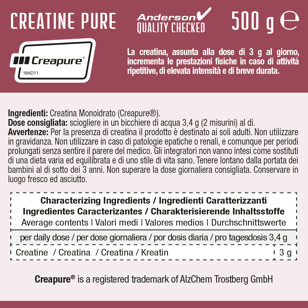 Absolute Series CREATINA – CREATINE PURE 500Gr