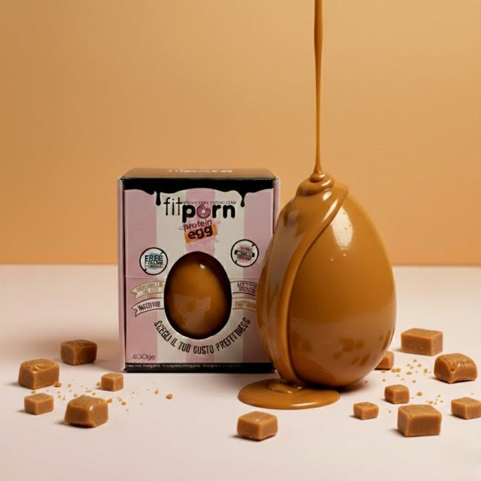 Uovo di Pasqua Caramello Salato proteico, senza lattosio, senza zuccheri aggiunti 400g
