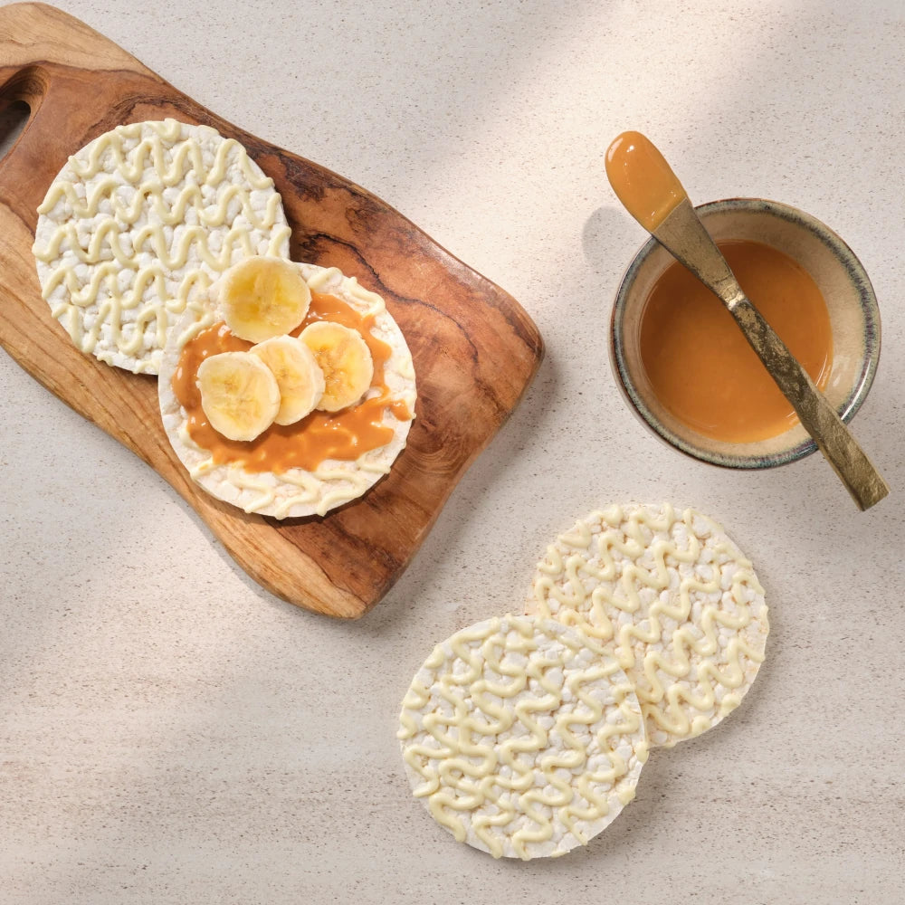 Prozis White Choc Krispees - Riso con cioccolato bianco al gusto yogurt 104gr