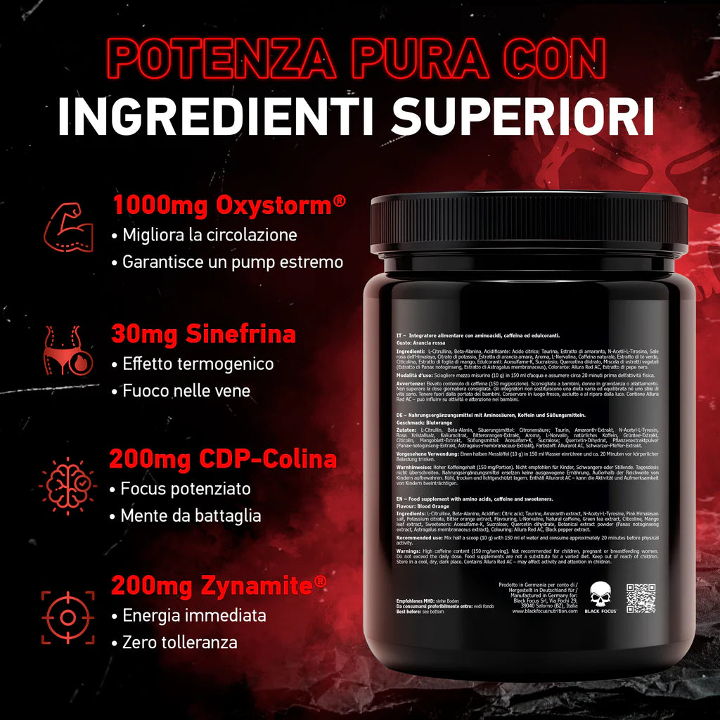 Black Focus Pro 3.0 Extrem Pre-Workout 400gr