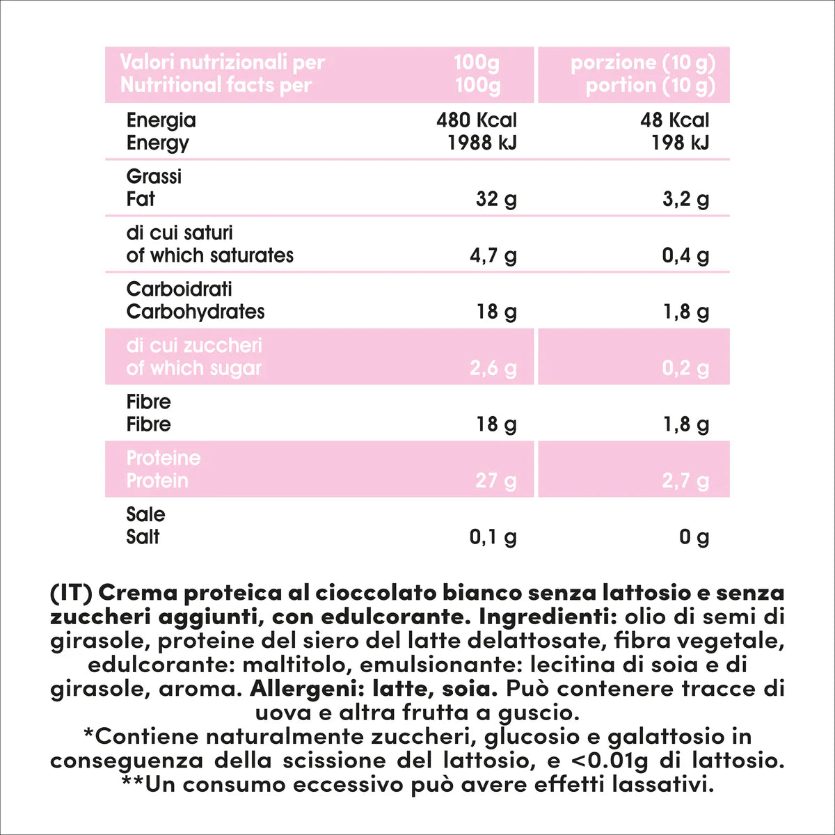 Fitporn Crema proteica Delizia al Limone Senza Lattosio 200gr