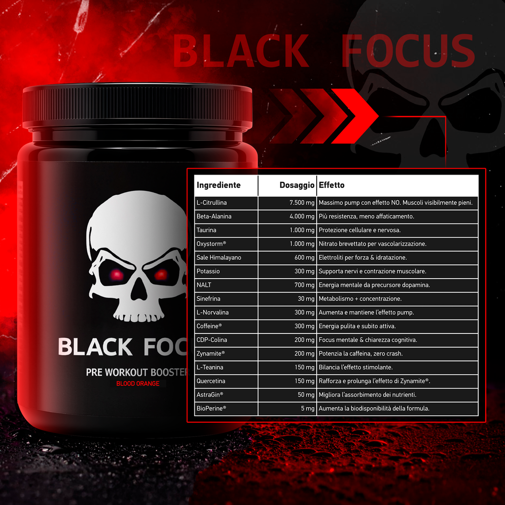 Black Focus Pro 3.0 Extrem Pre-Workout 400gr