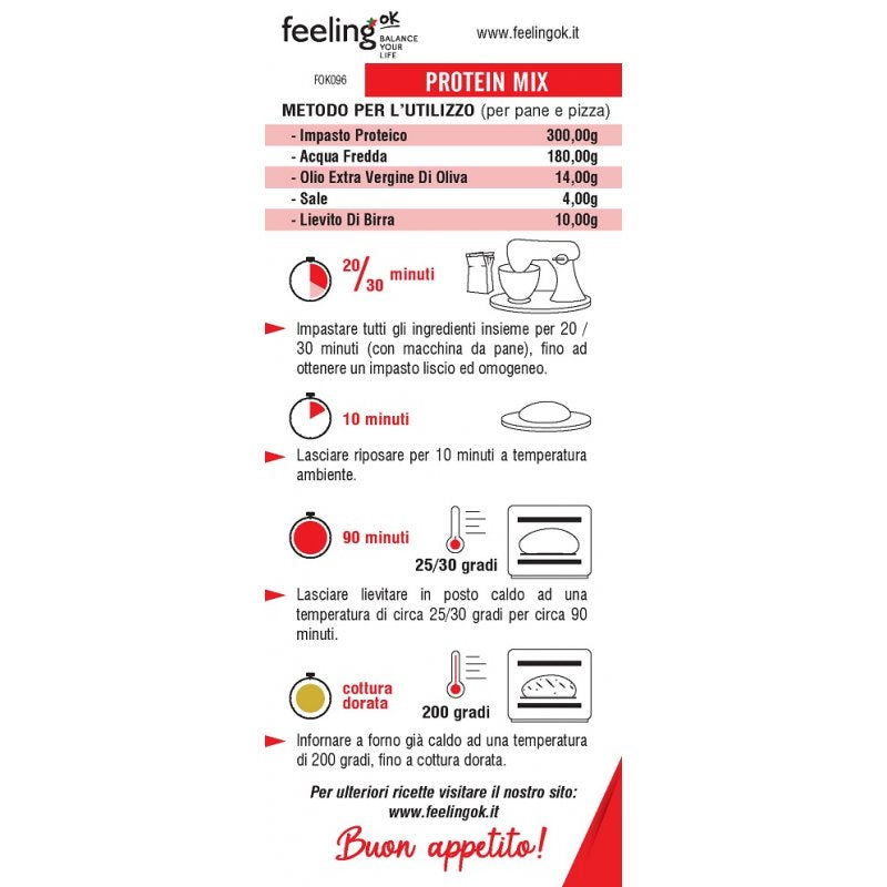 Feeling ok Protein Mix pizza & bread