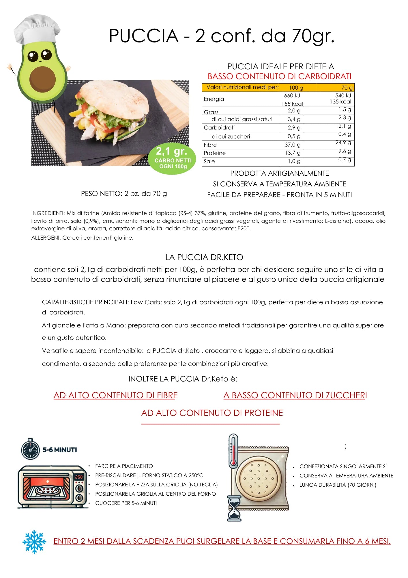 Dr. Keto Puccia Salentina – 2 conf. da 70gr