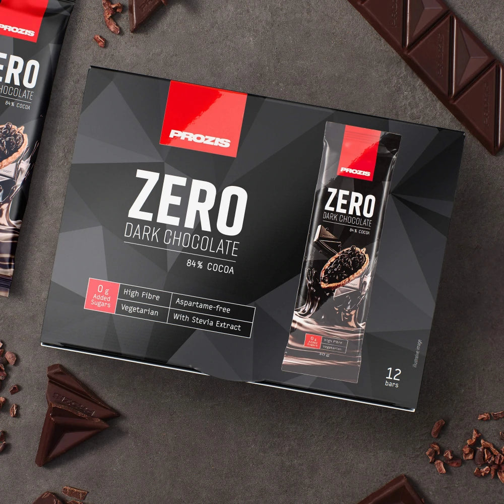 Prozis Cioccolato fondente Zero 84% 27gr per bar