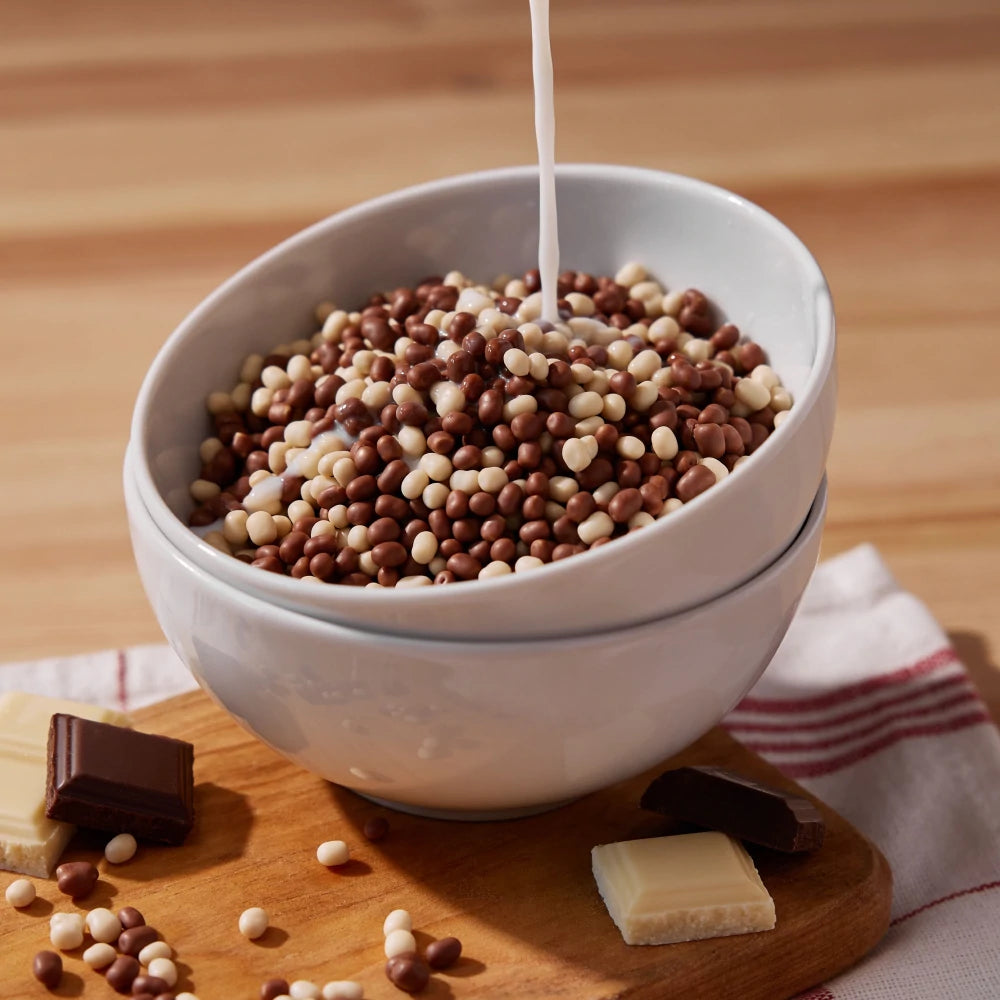 Prozis Protein Puffies - Chocolate Duo - Copertura di cioccolato bianco e al latte 150 g