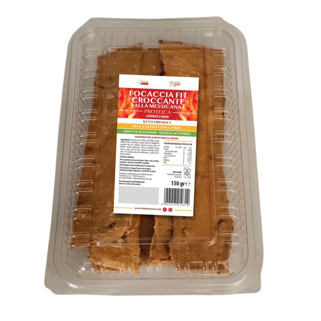 Focaccia Croccante Fit Proteica alla Messicana Rima Benessere 150gr