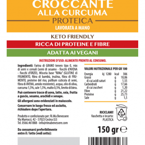 Focaccia Croccante Fit Proteica alla Curcuma Rima Benessere 150gr
