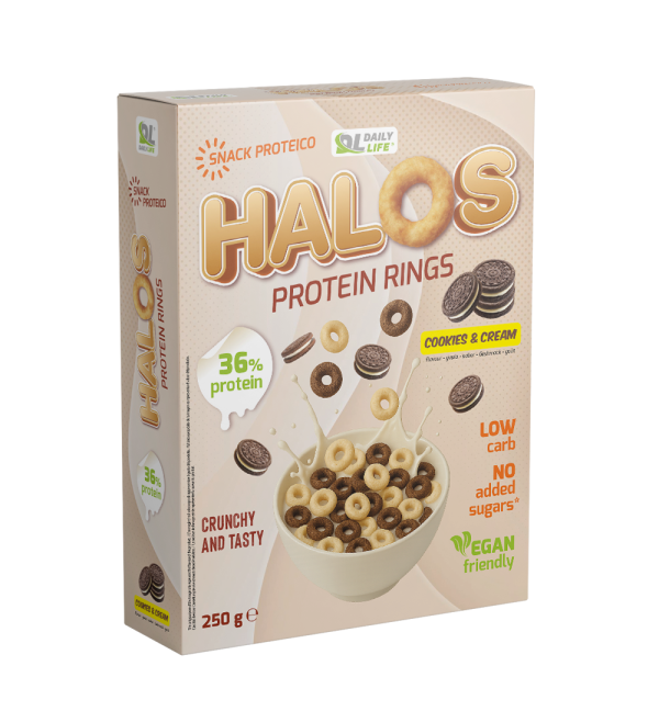 HALOS PROTEIN RINGS – Cereali Proteici in Vari Gusti formato da 250gr