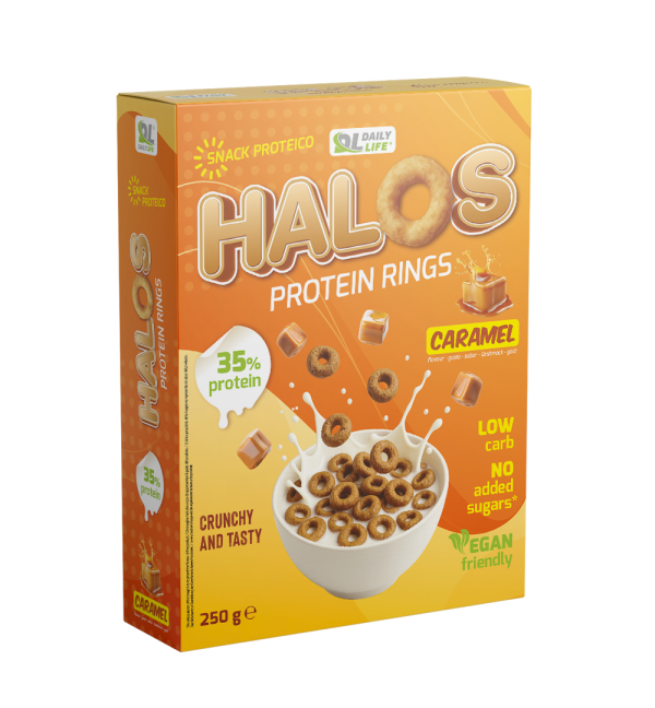 HALOS PROTEIN RINGS – Cereali Proteici in Vari Gusti formato da 250gr