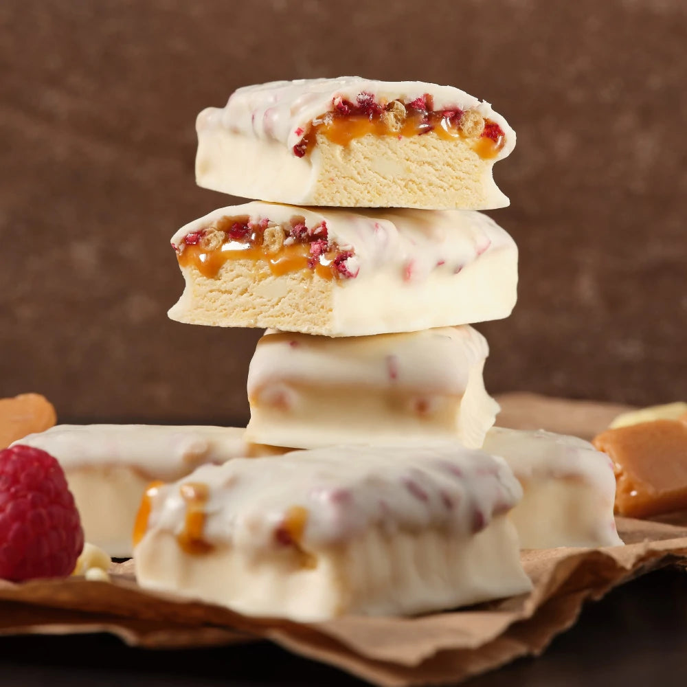 Prozis Barretta Proteica Gourmet al Cioccolato Bianco e Lampone da 80gr