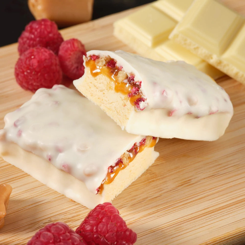 Prozis Barretta Proteica Gourmet al Cioccolato Bianco e Lampone da 80gr